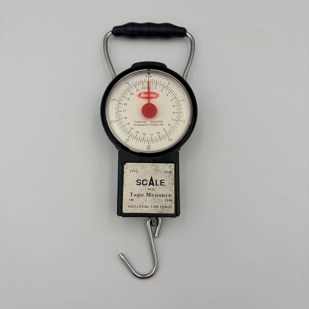 Berkley Scale and Tape Measure Fishing Luggage Weight Hook - Picture 1 of 7